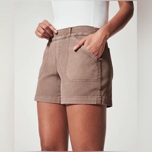 Spanx Stretch Twill Shorts 4in Size Small Cedar